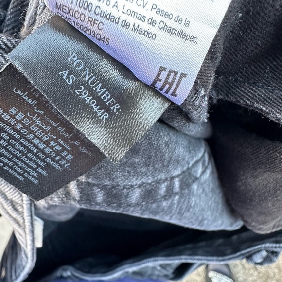 All Saints Cigarette Ripped Skinny Jeans Black Wash Men’s Size 36 - Picture 7 of 7